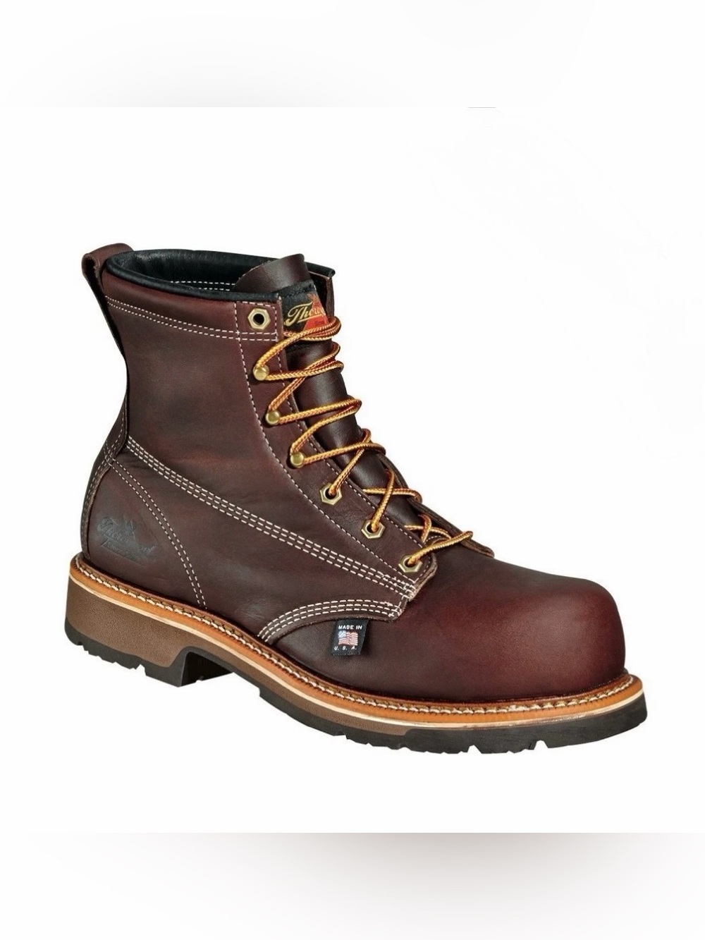 Men’s Leather Thorogood Emporer Steel Toe 6” Work Boot USA Made